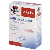 Slika DoppelHerz silicijeva prst + biotin + cink, 40 tablet