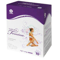 Slika Natura femina nočni vložki, 10 vložkov