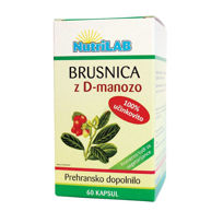 Slika Nutrilab brusnica z D-manozo, 60 kapsul