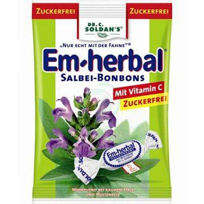 Slika Dr. Soldan Em-eukal bomboni z okusom žajblja brez sladkorja, 75 g