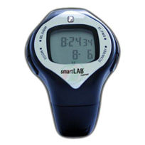 Slika SmartLab ura s prikazom srčnega utripa in porabe kalorij