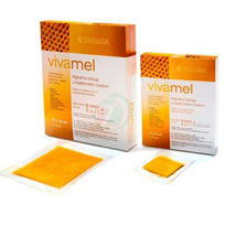 Slika Vivamel alginatna obloga z medom za kronične rane, 5x5cm, 10 oblog