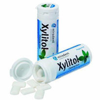 Slika Xylitol varovalni žvečilni gumi s 100 % xylitola z okusom peperminta, 30 žvečilnih gumijev