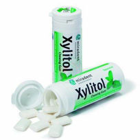 Slika Xylitol varovalni žvečilni gumi s 100 % xylitola z okusom sperminta, 30 žvečilnih gumijev