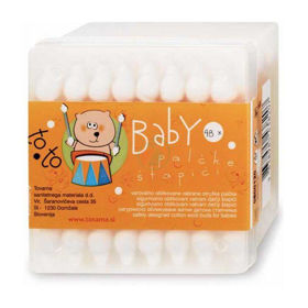 Slika Toto baby bio razgradljive vatirane palčke, 60 palčk