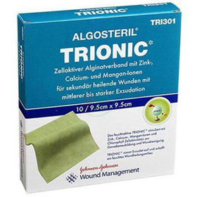 Slika Trionic Algosteril alginatna obloga s tremi ioni 9,5x9,5 cm, 10 kom. 