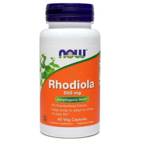 Slika Now rhodiola antistres 500 mg, 60 kapsul