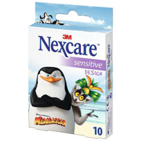 Slika Nexcare Sensitive Pingvini z Madagaskarja obliži, 10 obližev