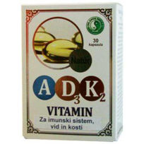Slika Vitamin A + D3 + K2, 30 kapsul