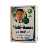 Slika Multivitamini za moške + ginko, selen, cink, 30 kapsul