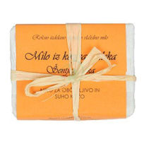 Slika Bela Milina milo iz kozjega mleka s šentjanževko, 100 g