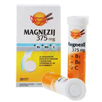 Slika Natural Wealth magnezij 375 mg + vit.C + vit. B1 + vit. B6, 20 šumečih tablet