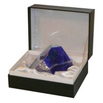 Slika Savons Gemme črna usnjena škatla za milo s satenasto podlago, 1 škatla