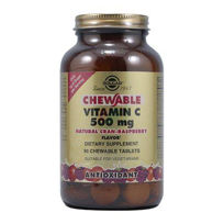 Slika Solgar Vitamin C 500 mg prehransko dopolnilo z izvlečkom brusnice in maline, 90 tablet