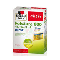Slika Doppelherz aktiv Folna kislina 800 +B6+B12+C+E DEPO, 60 tablet