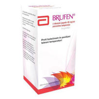 Slika Brufen z okusom jagode 40 mg/mL peroralna suspenzija, 200 mL