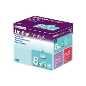 Slika Unifine Pentips Short 8 mm igle za vbrizgavanje inzulina, 100 igel