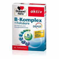 Slika Doppelherz Aktiv B-Kompleks + folna kislina, 45 tablet