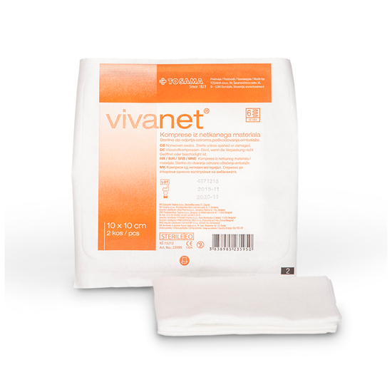 Vivanet komprese (sterilne) 10x10 cm, 50 kom.