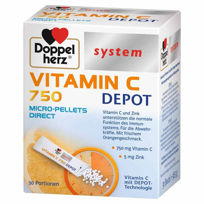 Slika Doppelherz System Vitamin C 750 DEPO + Cink, 20 vrečk