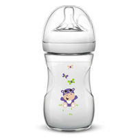 Slika Avent Natural otroška steklenička z motivom, 260 mL