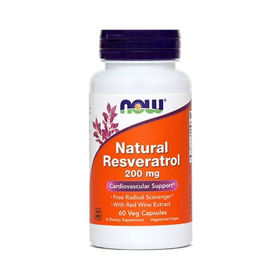 Slika Now naravni resveratrol 200 mg, 60 veganskih kapsul