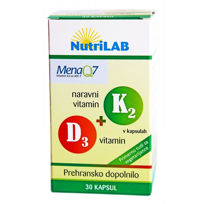 Slika Nutrilab K2+D3 naravni vitamin, 30 kapsul