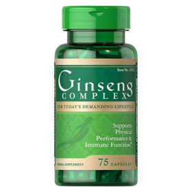 Slika Puritan's Pride Ginseng kompleks z matičnim mlečkom, 75 kapsul