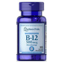 Slika Puritan's Pride B-12 vitamin 500 mcg, 100 podjezičnih pastil
