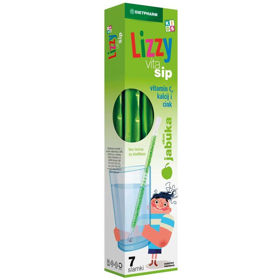 Slika Lizzy Vita Sip kids z okusom jabolka, 7 slamic z vsebino