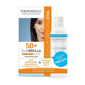 Slika Dermedic Sunbrella sončna zaščitna krema za mastno in mešano kožo ZF50+, 50 mL