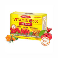 Slika Terezia Vitamin C Trio-Natur acerola, šipek, rakitovec 500 mg, 20+20+20 kapsul