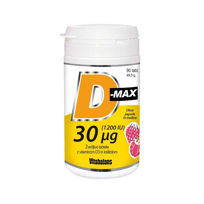 Slika D-Max 30 D vitamin, 30, 50 ali 100 μg, 90 tablet