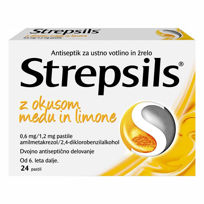 Slika Strepsils z okusom medu in limone, 24 pastil
