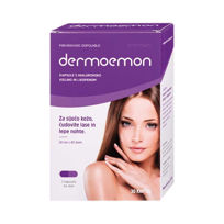 Slika Dermoemon prehransko dopolnilo za lase, kožo in nohte, 30 kapsul (1+1 GRATIS)