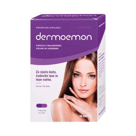 Slika Dermoemon prehransko dopolnilo za lase, kožo in nohte, 30 kapsul (1+1 GRATIS)