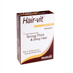 Slika HealthAid Hair vit lepi lasje, 30 kapsul