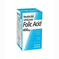 Slika HealthAid folna kislina 400 µg, 90 tablet