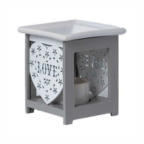 Slika Aromatrip Love leseni izparilnik za eterična olja – siv ali bel, 1 kos