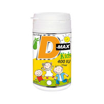 Slika D-MAX KIDS 400 I.E. D3 vitamin - okus hruške, 90 tablet