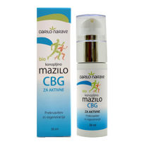 Slika Bio konopljino CBG mazilo z arniko za aktivne, 30 mL