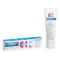 Slika Curasept Biosmalto CAE Baby-Kid otroška zobna pasta od 6 mesecev do 6 let, okus jagode ali nežne mete, 50 mL