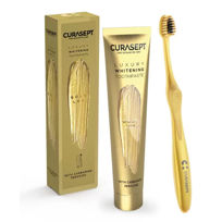 Slika Curasept Gold Lux zobna pasta in zobna ščetka za beljenje zob, 1 set