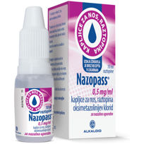 Slika Nazopass 0,5 mg/mL kapljice za nos - raztopina, 10 mL