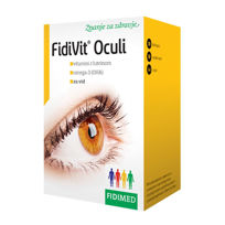 Slika Fidivit Oculi vitamini z luteinom in omega-3 DHA, 30 trdih + 30 mehkih kapsul