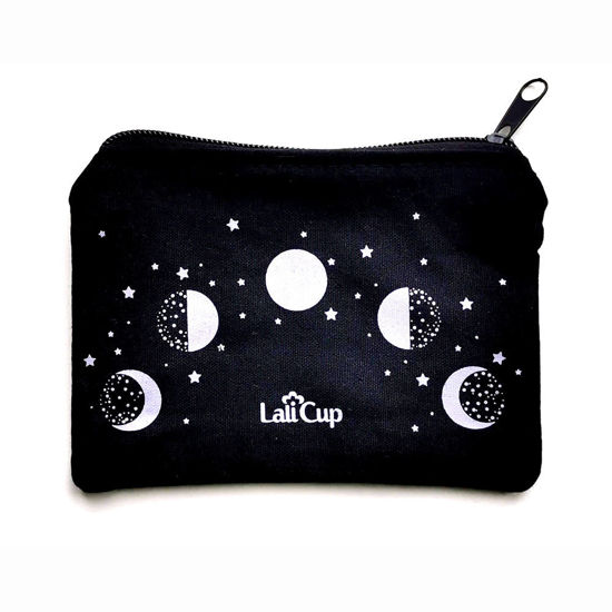 Torbica za shranjevanje skodelice z zadrgo - črna