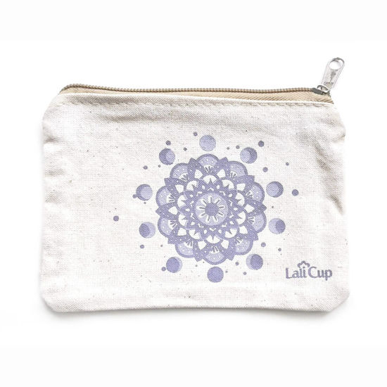 Torbica za shranjevanje skodelice z zadrgo - bela