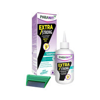 Slika Paranit Extra Strong šampon za odstranjevanje in zaščito pred naglavnimi ušmi in gnidami ter glavnik, 200 mL