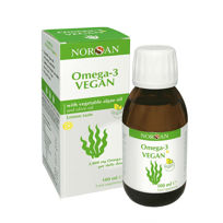 Slika Norsan Omega-3 Vegan, 100 mL olje ali 80 kapsul