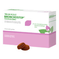 Slika Bronchostop timijan in slez peroralni gumiji, 20 gumijev
